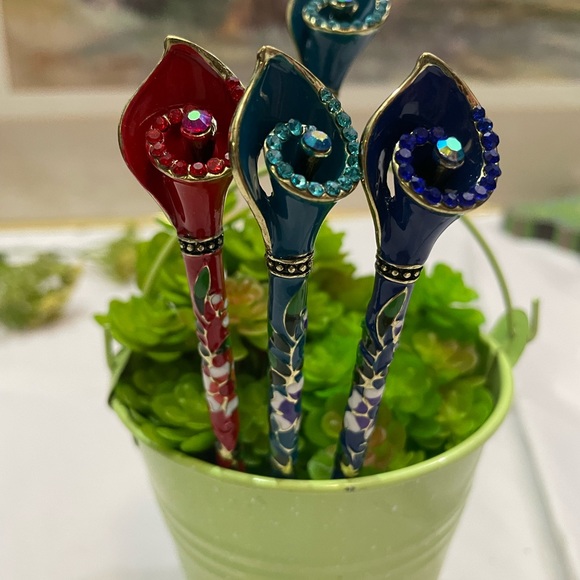 Hair Stick / pin ( Green, Red, Blue) - Picture 8 of 11